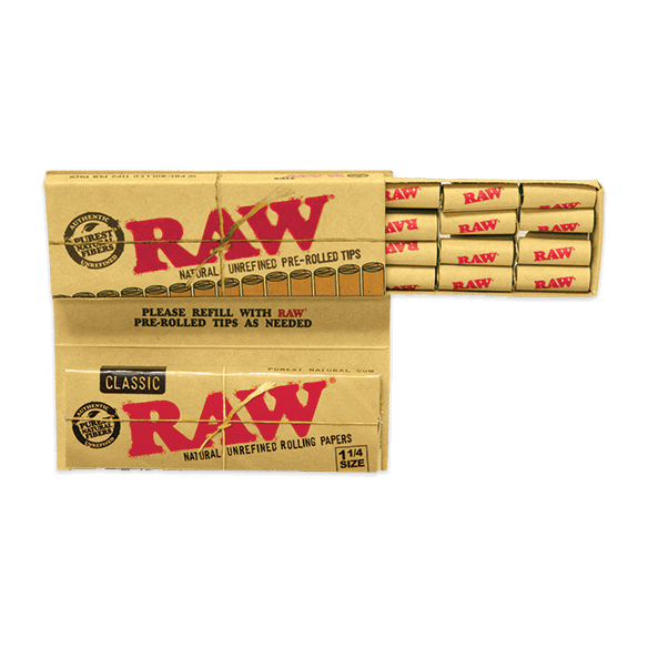 PAPELILLO 1 1/4 + TIPS PREENROLADOS-RAW