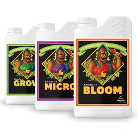 PH PERFECT GROW+MICRO+BLOOM 1LT-ADVANCED NUTRIENTS