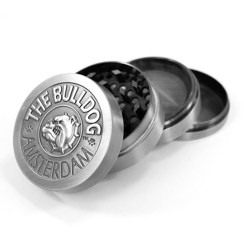 Bulldog Grinder Metálico Silver 4 Partes