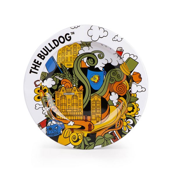 CENICERO METÁLICO CON DISEÑO-BULLDOG