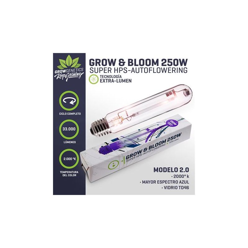 Grow Genetics Ampolleta Grow & Bloom 250W