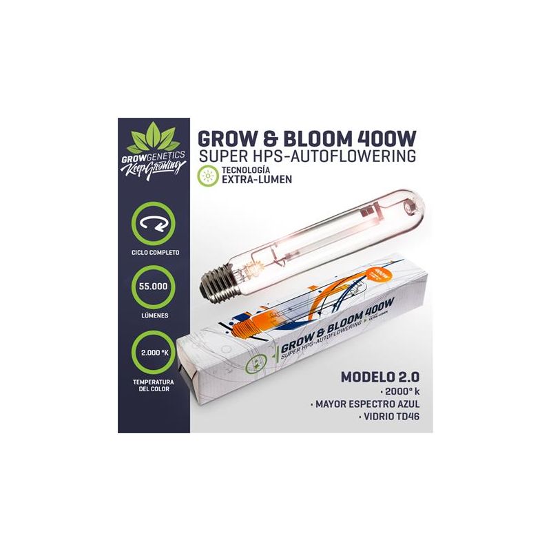 Grow Genetics Ampolleta Grow & Bloom 400W