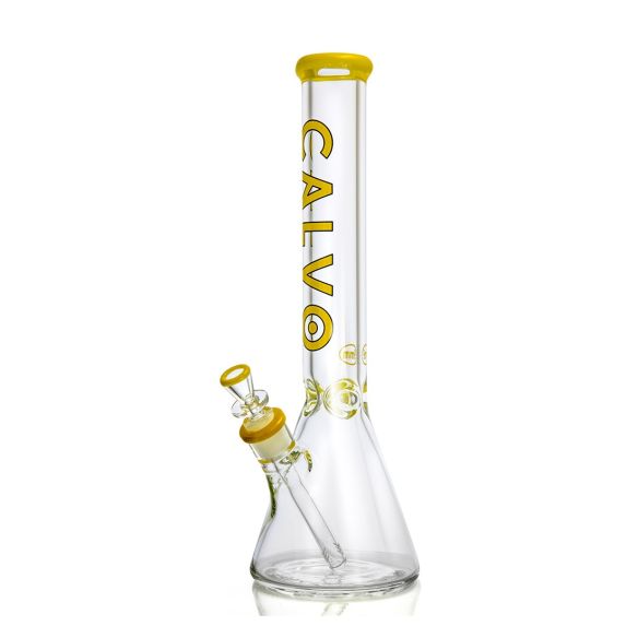 BEAKER 40CM 9MM JOINT COLOR YELLOW-CALVO GLASS