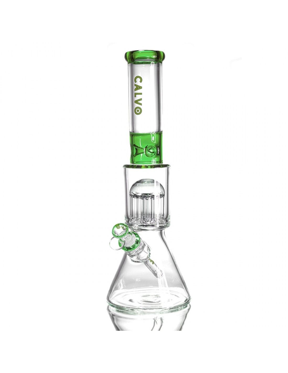 Bong Tree Perc 7mm Grosor Green Calvo Glass 6297