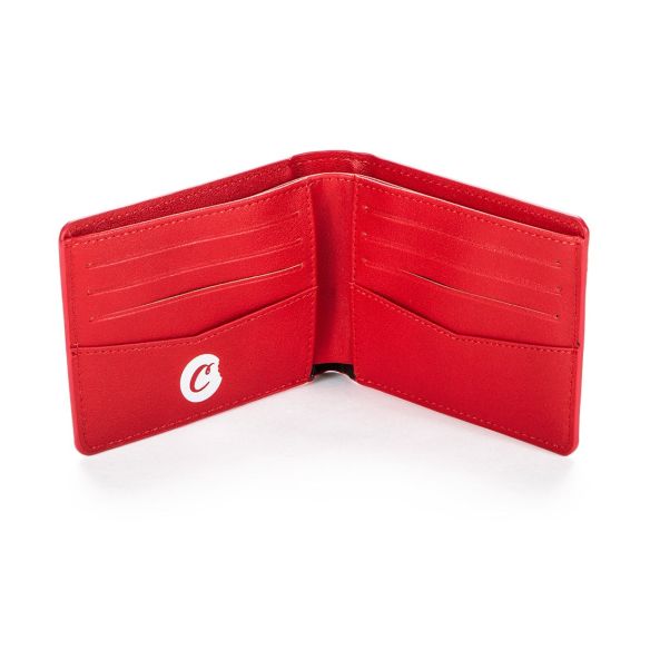 TEXTURED LEATHER RED WALLET