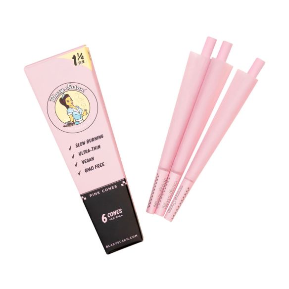 CONOS PRE ROLL PINK 1 1/4 PACK 6 UND-BLAZY SUSAN