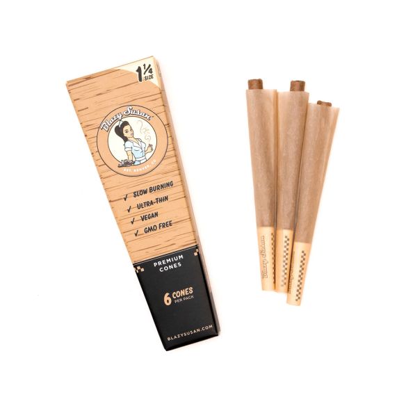 CONOS PRE ROLL UNBLEACHED 1 1/4  PACK 6UND-BLAZY SUSAN