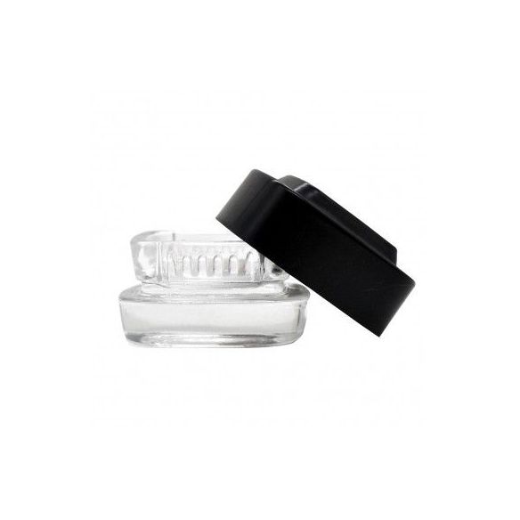 CONTENEDOR EXTRACTOS CLEAR TAPA NEGRA 4ML-BONGLAB CAJA ROTA