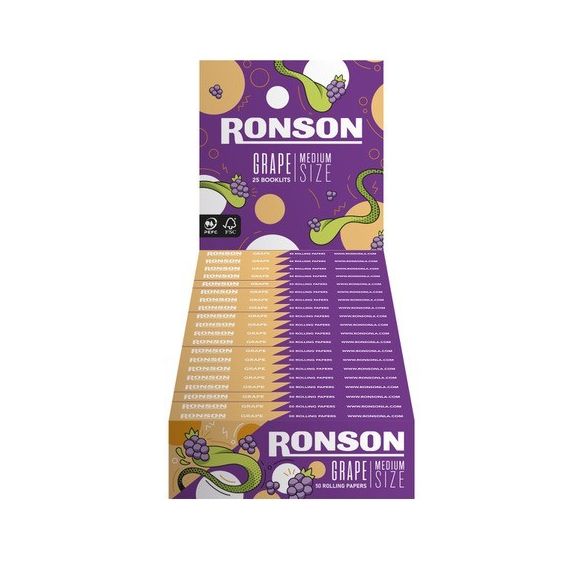 PAPELILLO 1 1/4 SABOR GRAPE 25U-RONSON