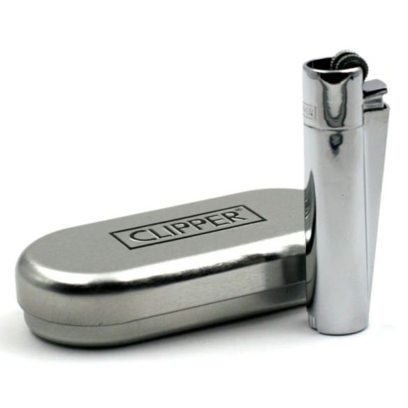 ENCENDEDOR METALICO METAL SILVER CLIPPER