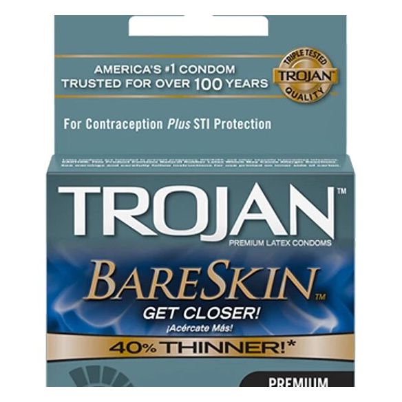 PACK X 3 CONDÓN TROJAN BARESKIN