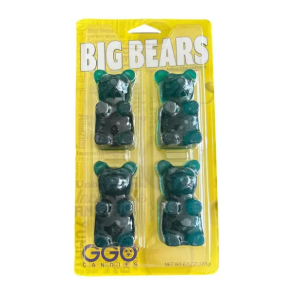 GUMMY BIG BEAR 4-PACK BLUE RASPBERRY 184GR