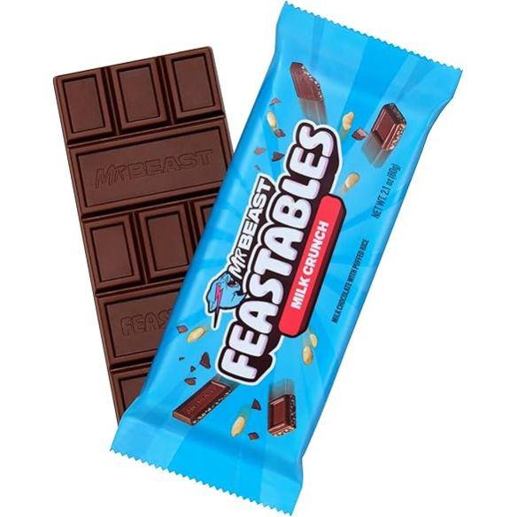 MR. BEAST FEASTABLES MILK CRUNCH CHOCOLATE BARRA 60GR