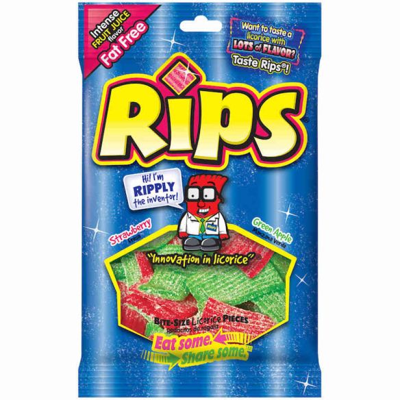 RIPS STRAWBERRY GREEN APPLE GOMITAS ACIDAS 113 GR