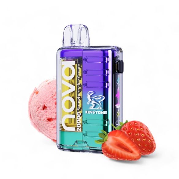 VAPORIZADOR DESECHABLE NOVA 20000 ZERO STRAWBERRY ICE CREAM-KEYSTONE