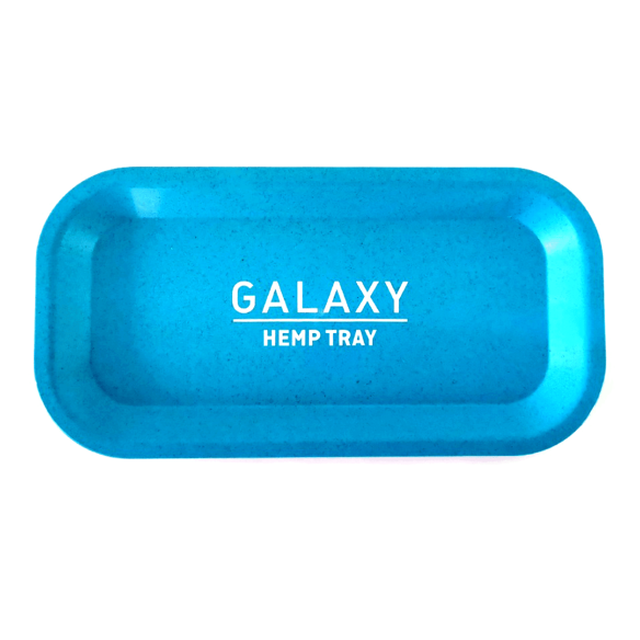 BIODEGRADABLE BLUE HEMP ROLLING TRAY-GALAXY