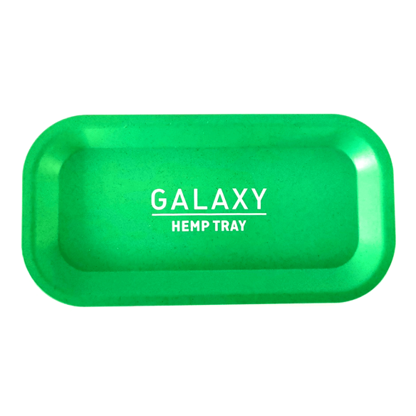 BIODEGRADABLE GREEN HEMP ROLLING TRAY-GALAXY