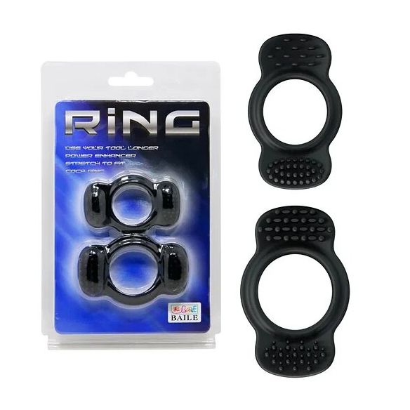 RING DUO NEGRO - SET DE ANILLOS PENEANOS