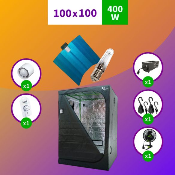 PACK SODIO INDOOR 100X100 HPS - 400W MEDIO
