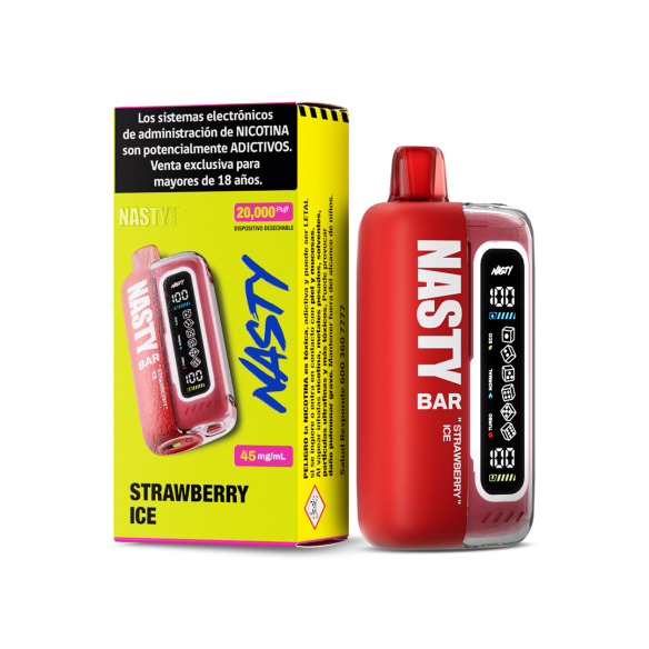 VAPORIZADOR BAR 20000  STRAWBERRY ICE- NASTY